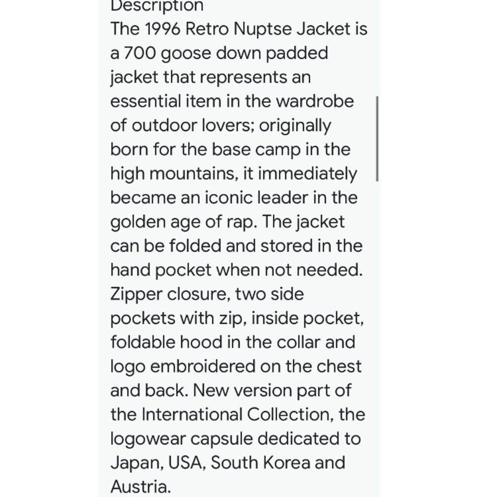 The North Face
New International Graffiti Collection 1996 Retro Nuptse Jacket - Picture 8 of 9